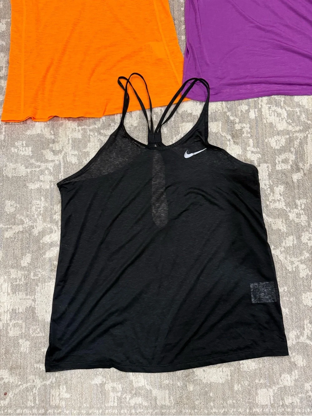 Nike Women's Tank Tops — Black, Orange & Purple Trio